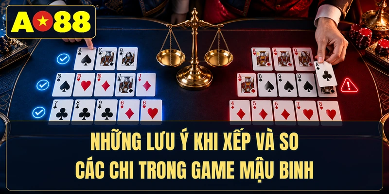 Những lưu ý khi xếp và so các chi trong game mậu binh