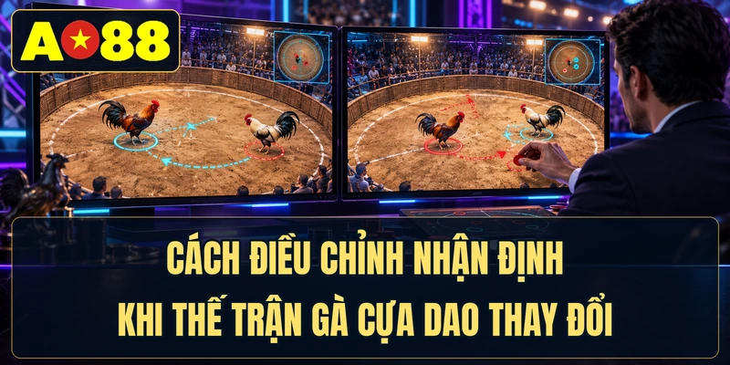 Cách điều chỉnh nhận định khi thế trận gà cựa dao thay đổi