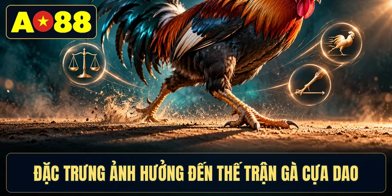 Đặc trưng ảnh hưởng đến thế trận trong đá gà cựa dao