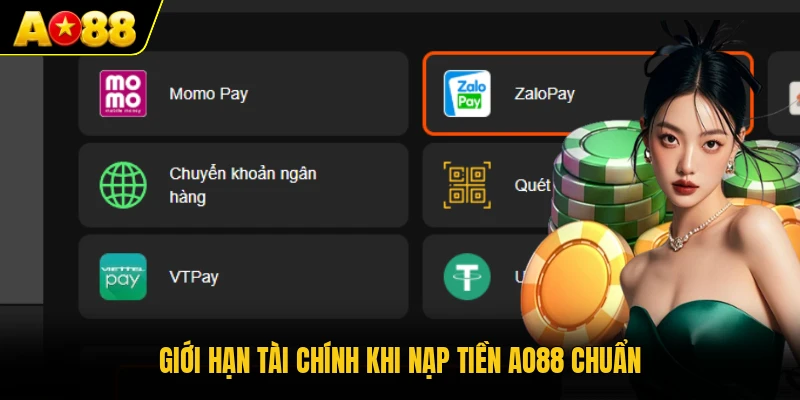 Giới hạn tài chính khi nạp tiền AO88 chuẩn