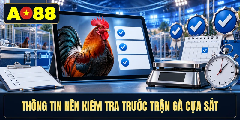 Thông tin nên kiểm tra trước trận đá gà cựa sắt
